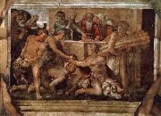 Michelangelo Buonarroti The victim Noachs oil on canvas